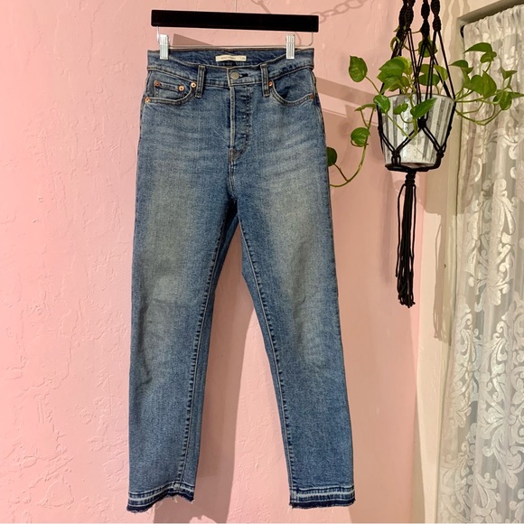 Levi’s Wedgie Straight~W26/L28~blue mid wash - Picture 4 of 11